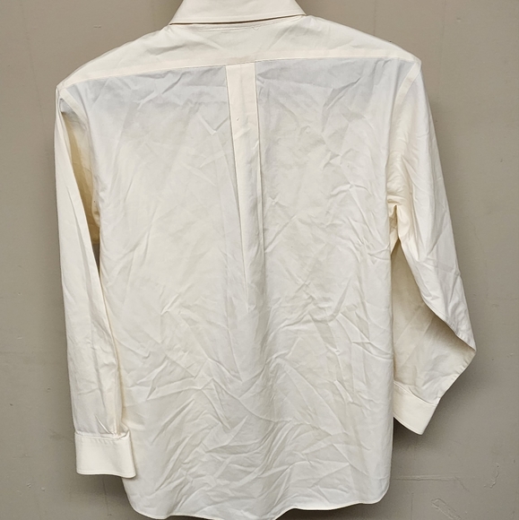 Brooks Brothers Men's Size 16-33 Cream Long Sleeve Button Down Non-Iron Shirt - Picture 2 of 9